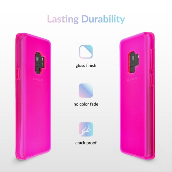 Neon Pink Clear Samsung Case S9 (Used) - Picture 7 of 11